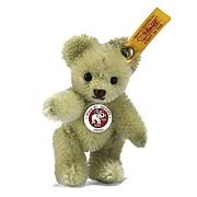 Mohair Mini Steiff Teddy Bear Light Green Plush
